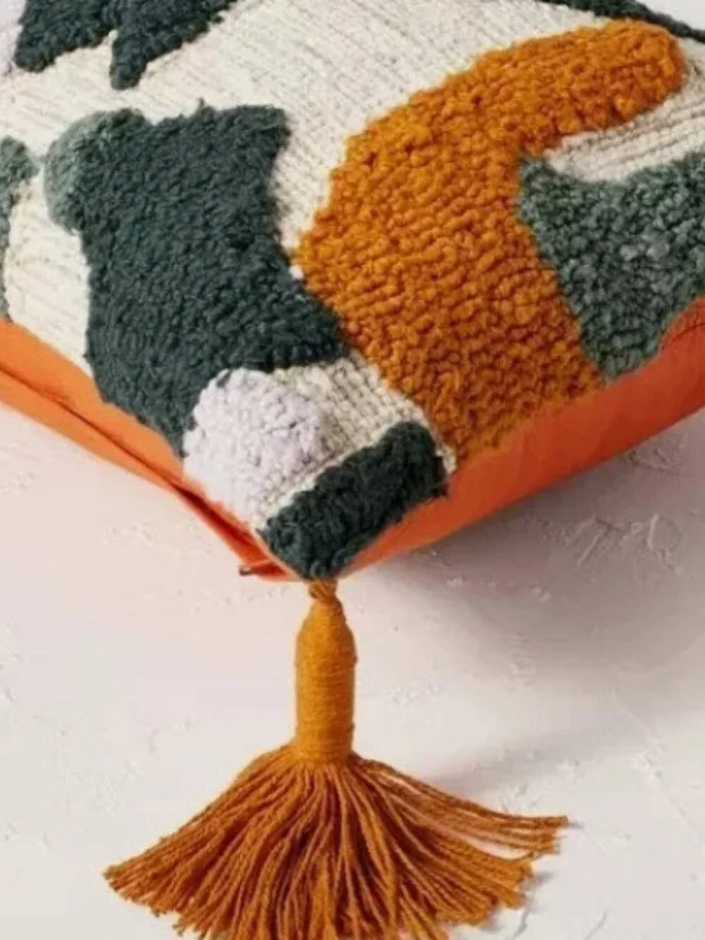 OPALHOUSE Abstract Punch Needle Lumbar Throw Pillow Tassels Set of 2 Boho